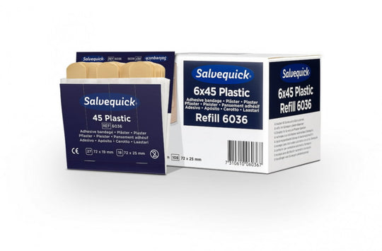Cederroth Plastic Plasters, 45 pcs/refill, 6 refills/box