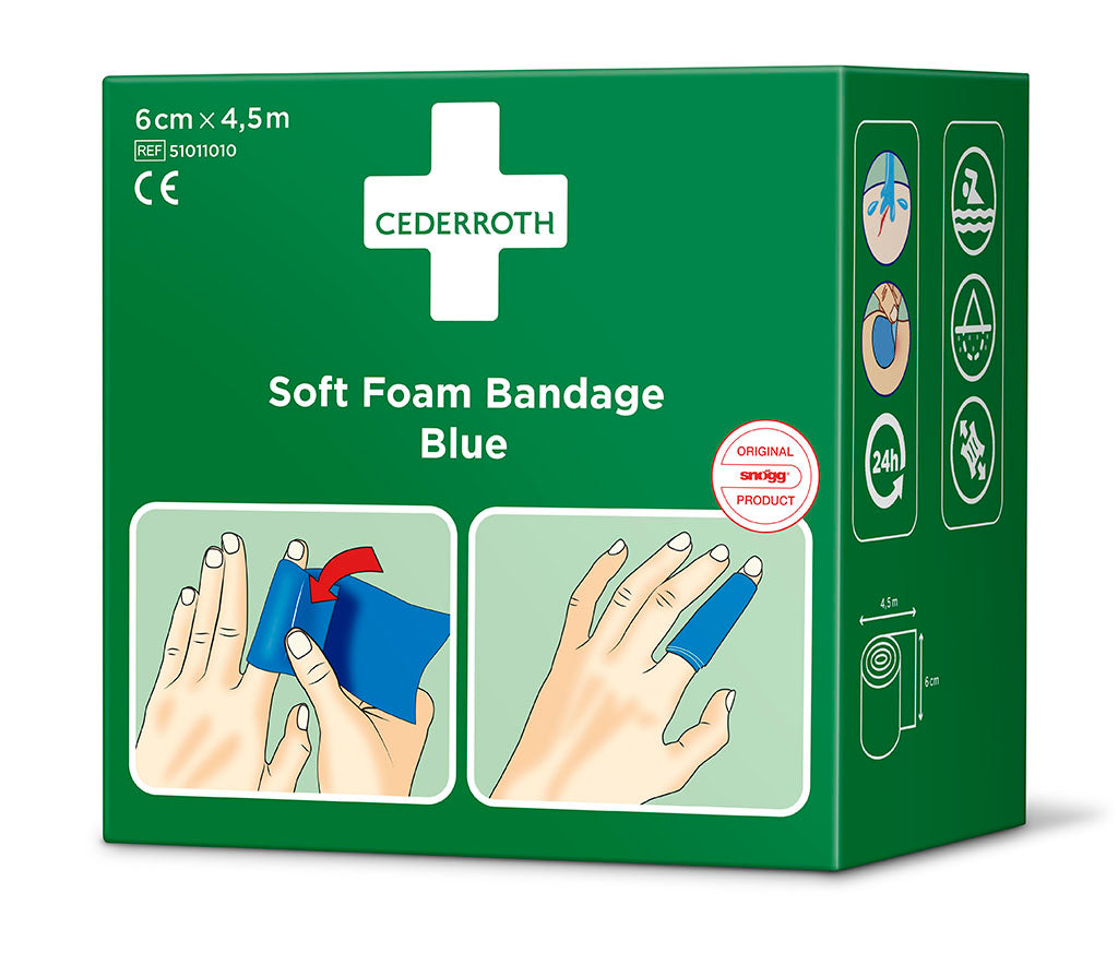 Cederroth Soft Foam Bandage Blue 6cm x 4.5m