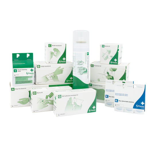 Forudbestil: Presto Førstehjælpsstation inkl. holder til hjertestarter