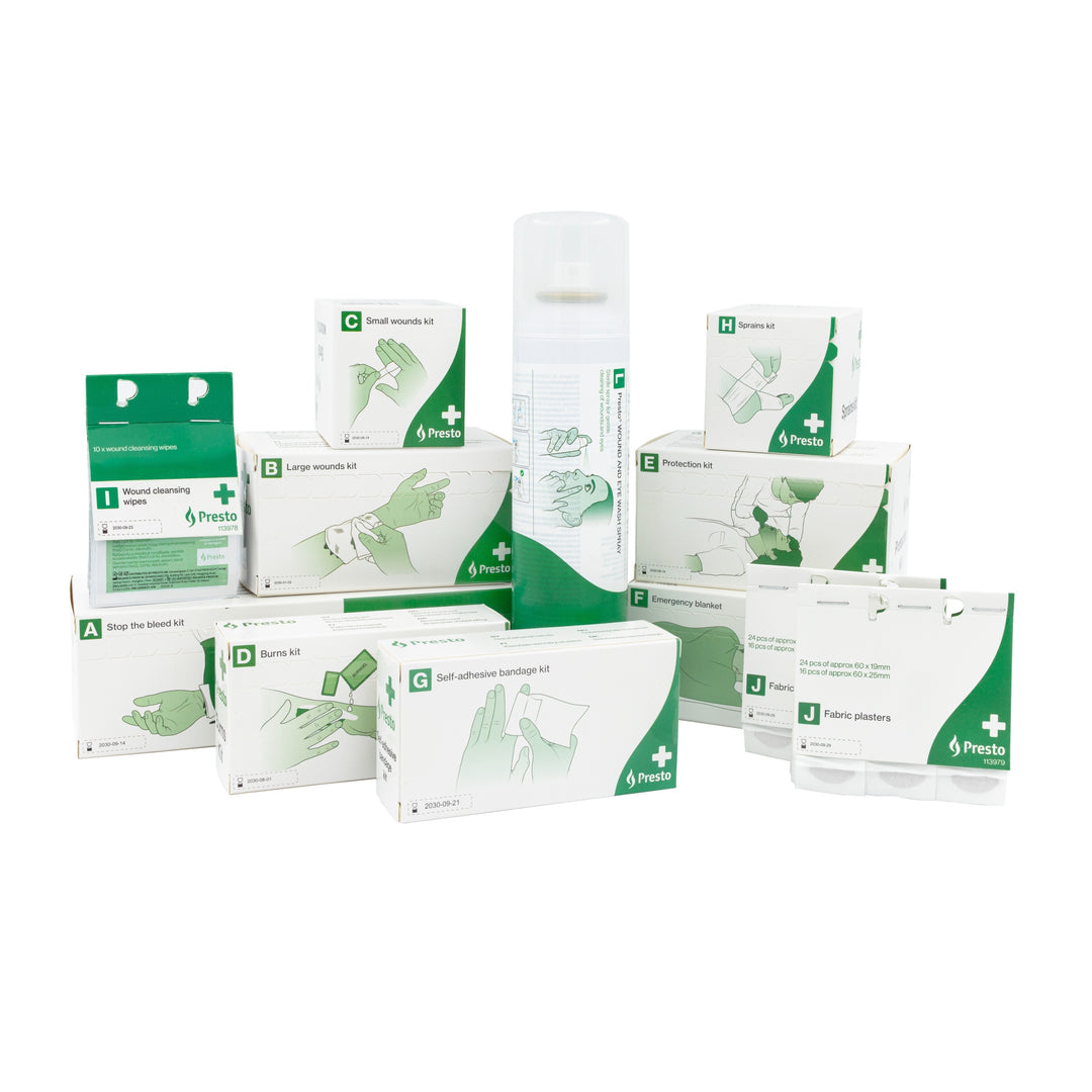 Forudbestil: Presto Førstehjælpsstation inkl. holder til hjertestarter