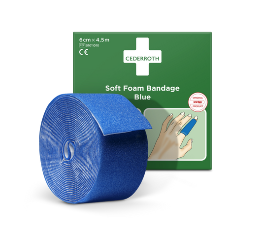 Cederroth Soft Foam Bandage Blue 6cm x 4.5m