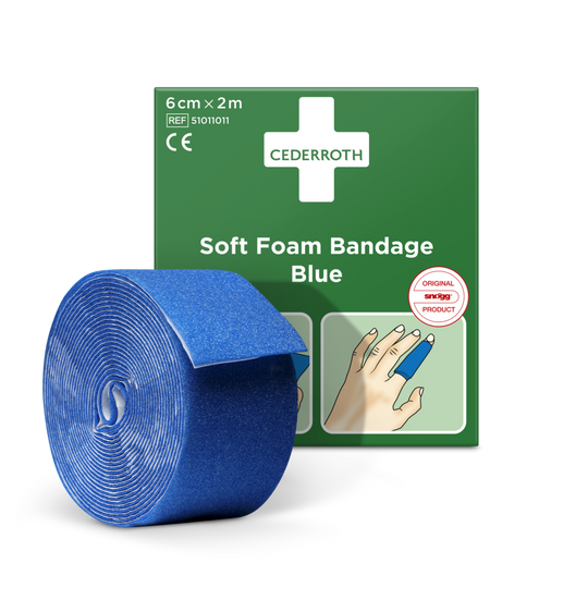 Cederroth Soft Foam Bandage Blue 6cm x 2m