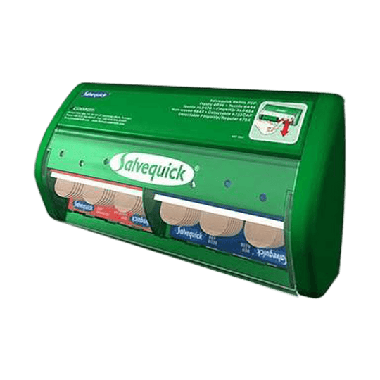 Salvequick Plaster Dispenser with Fabric and Plastic Plasters