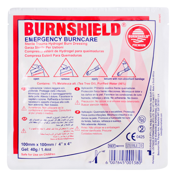 Snögg Burnshield 10x10 cm -  Effektiv Behandling af Brandskader