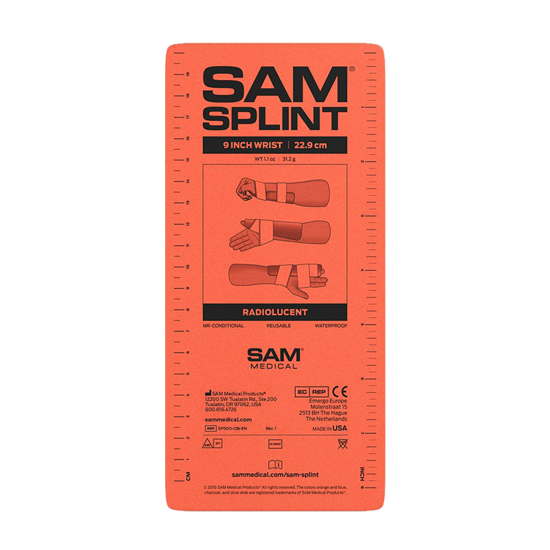 SAM Splint 9", Orange/Blue